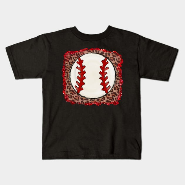 Baseball Cheetah Kids T-Shirt by R Tee Hut